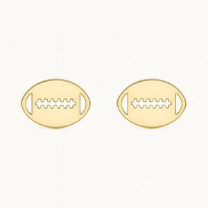 Gold Football Earrings Studs‎ Sport Jewelry Earrings For Women Stainless Steel
